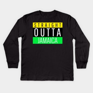 Straight Outta Jamaica - I am Jamaican Kids Long Sleeve T-Shirt